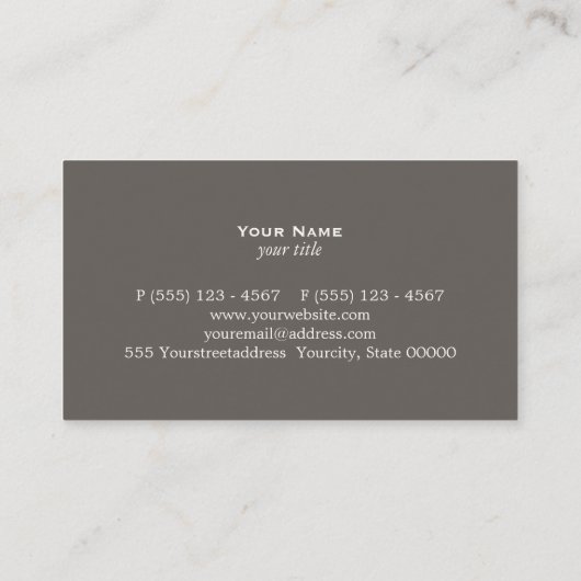 Classic Attorney Business Card Visitenkarte (Rückseite)