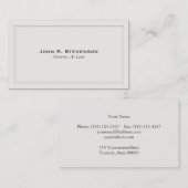 Classic Attorney Business Card Visitenkarte (Vorne/Hinten)