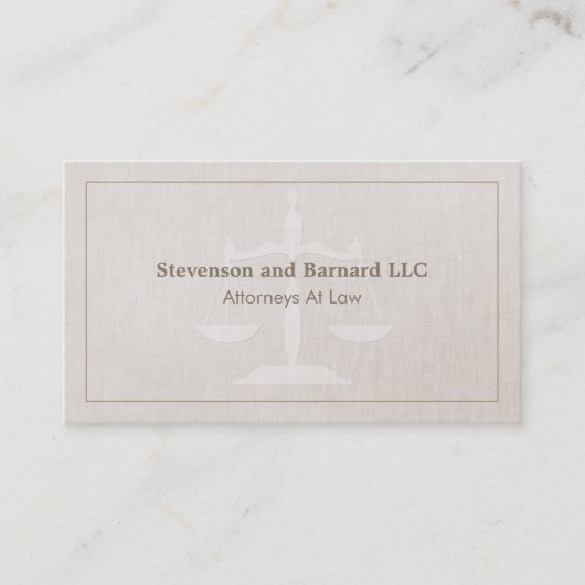 Classic Attorney Business Card Visitenkarte (Vorderseite)