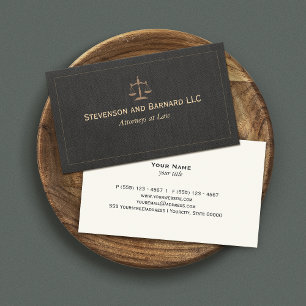 Classic Attorney Imitats Linen Business Card Visitenkarte