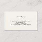 Classic Attorney Imitats Linen Business Card Visitenkarte (Rückseite)