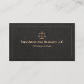 Classic Attorney Imitats Linen Business Card Visitenkarte (Vorderseite)