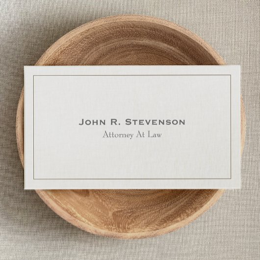 Classic Attorney Soft Linen Look 2 Visitenkarte