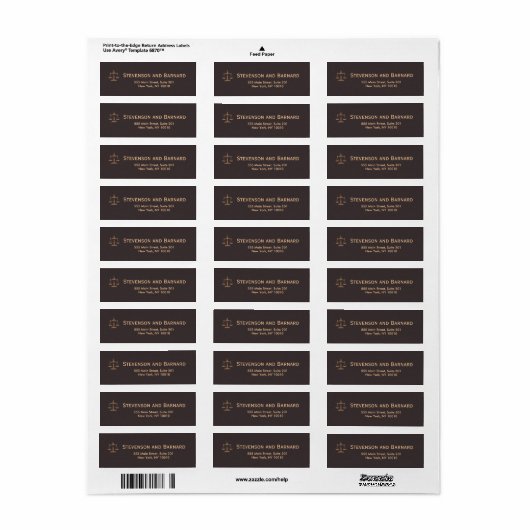 Classic AttorneyReturn Address Labels (Vorne)