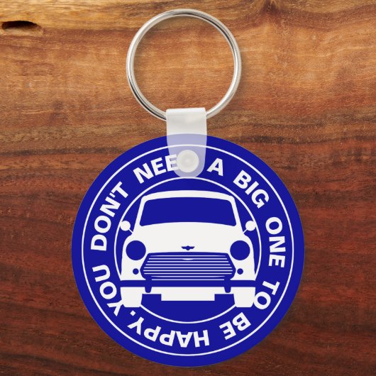 Classic Austin Mini Auto Schlüsselanhänger (Vorderseite)