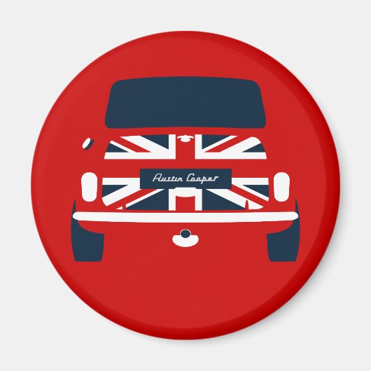 Classic Austin Mini Cooper Auto Magnet (Vorne)