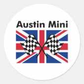 Classic Austin Mini Runder Aufkleber (Vorderseite)