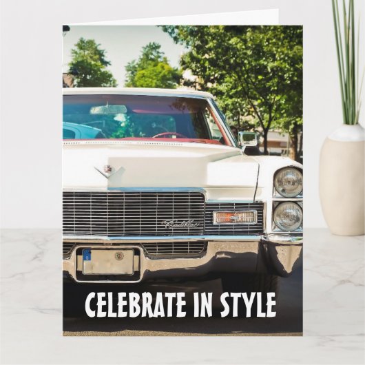 CLASSIC AUTO BIG-GEBURTSTAGSKARTEN KARTE (Vorderseite)