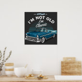 CLASSIC AUTO CHEVY BEL AIR CONVERTIBLE 1956 POSTER (Küche)