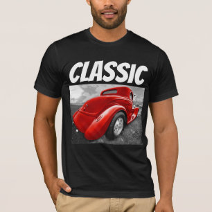 CLASSIC AUTO RED HOTROD GEBURTSTAG T - SHIRT