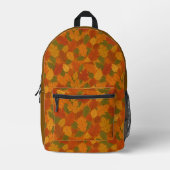 Classic Autumn/fall leaves patterned  Bedruckter Rucksack (Vorderseite)