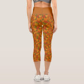 Classic Autumn/fall leaves patterned  Capri Leggings (Rückseite)