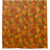 Classic Autumn/fall leaves patterned Duschvorhang (Vorderseite)