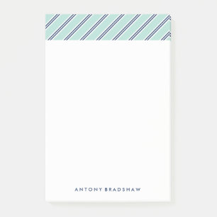 Classic Baby Blue Stripes Post-it Klebezettel