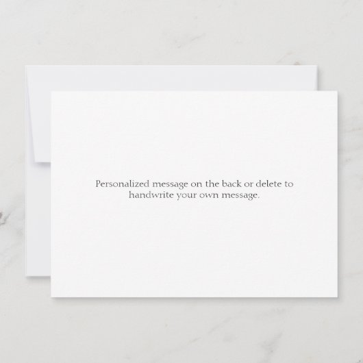 Classic Baby Boy Dankeschön Note Card Mitteilungskarte (Rückseite)