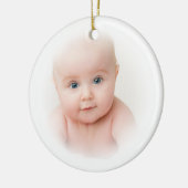 Classic Baby Foto Keramik Ornament (Links)