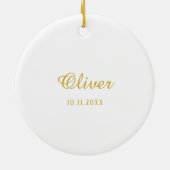 Classic Baby Foto Keramik Ornament (Hinten)