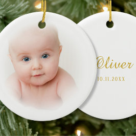 Classic Baby Foto Keramik Ornament