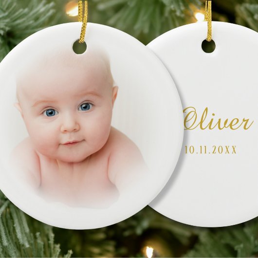 Classic Baby Foto Keramik Ornament
