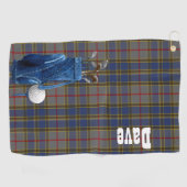 Classic Balfour Tartan Kariertes Golfhandtuch (Horizontal)