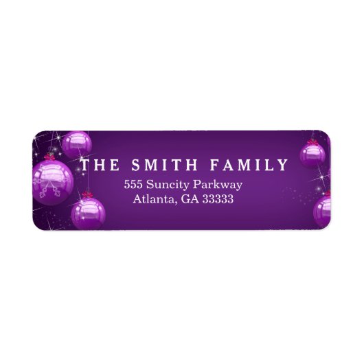 Classic Balls Moderne Lila Weihnachten (Vorne)