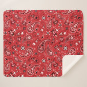 Classic Bandana Red Paisley Sherpadecke (Vorderseite (Horizontal))