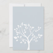 Classic Bar Mitzvah Dusty Blauer Baum des Lebens Einladung (Rückseite)