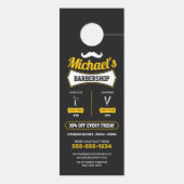Classic Barbershop Friseursalon Frischholz-Friseur Türanhänger (Rückseite)