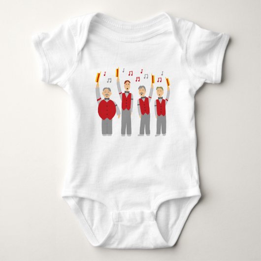 Classic Barbershop Quartett Baby Strampler (Vorderseite)