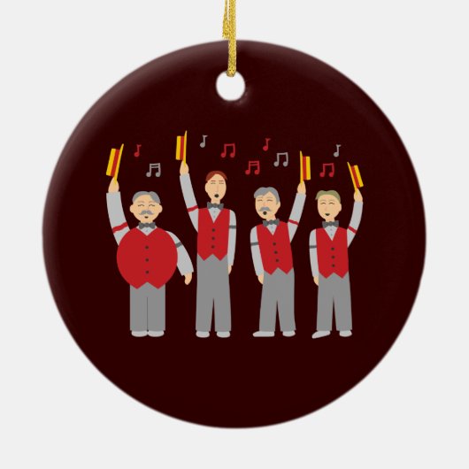 Classic Barbershop Quartett Keramik Ornament (Hinten)
