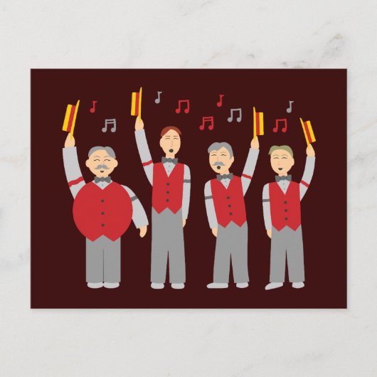 Classic Barbershop Quartett Postkarte (Vorderseite)