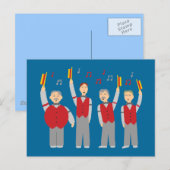 Classic Barbershop Quartett Postkarte (Vorne/Hinten)