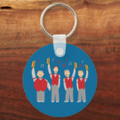 Classic Barbershop Quartett Schlüsselanhänger (Vorderseite)