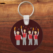 Classic Barbershop Quartett Schlüsselanhänger (Vorderseite)