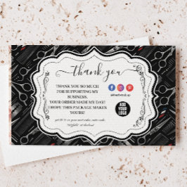 Classic Barbershop Tools Vintage Style Dankeskarte