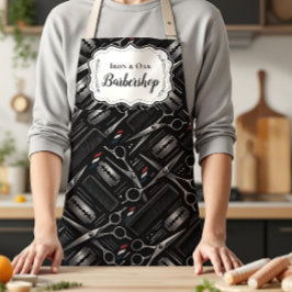 Classic Barbershop Tools Vintage Style Schürze