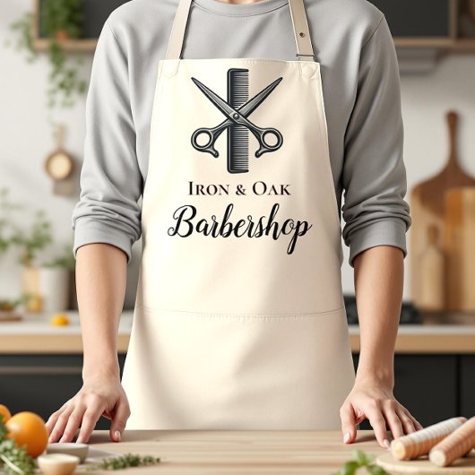 Classic Barbershop Tools Vintage Style Schürze