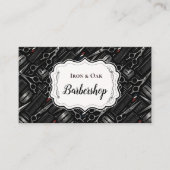 Classic Barbershop Tools Vintage Style Visitenkarte (Vorderseite)