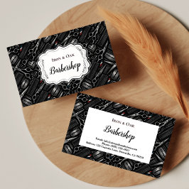 Classic Barbershop Tools Vintage Style Visitenkarte