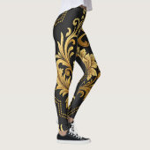 Classic Baroque Ornamental Gold Luxury Leggings (Rechts)