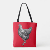 Classic Barred Plymouth Rock Chicken Hen Tasche (Rückseite)