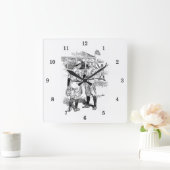 Classic Baseball Wall Clock Quadratische Wanduhr (Zuhause)