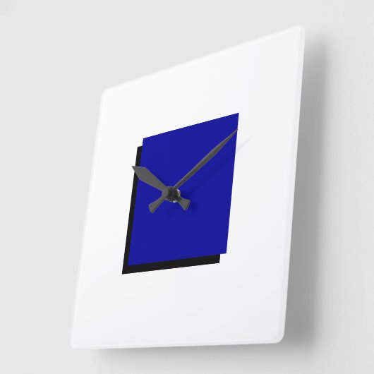 Classic Bauhaus Design Blau Quadratische Wanduhr (Winkel)