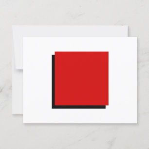 Classic Bauhaus Geometric Art Roter Platz Postkarte