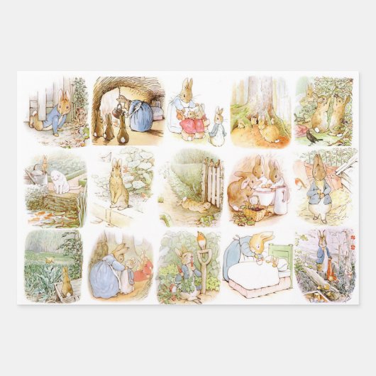 Classic Beatrix Potter Geschenkpapier Set (Vorderseite)