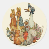 Classic Beatrix Potter Peter und Freunde Runder Aufkleber (Vorderseite)