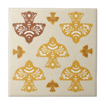 Classic beautiful birds Italian folk art kraft