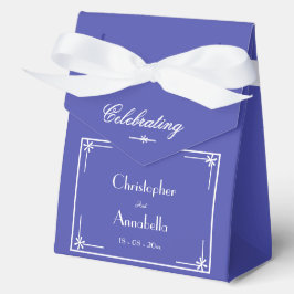Classic Beautiful Blue Chic Script Vielen Dank Geschenkschachtel