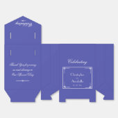 Classic Beautiful Blue Chic Script Vielen Dank Geschenkschachtel (Ungefaltet)