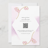 Classic Beautiful Pruple Lotus & Color Tinte Hochz Einladung (Rückseite)